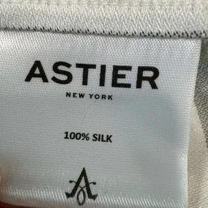 Astier New York Amal Striped Maxi Dress Pink Green XS Ruffle 100% Silk $595 thumbnail 5