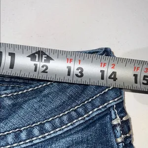 Miss Me Blue Skinny Jeans with Distressed Detailing thick stitch 28 thumbnail 8