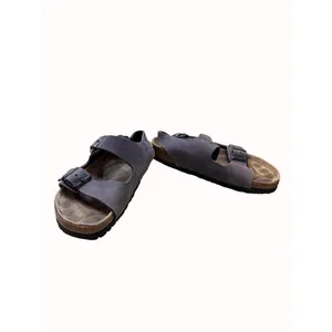 Birkenstock gray women’s leather suede shoe sandal size 5.5 (36) SKU 4298 thumbnail 3