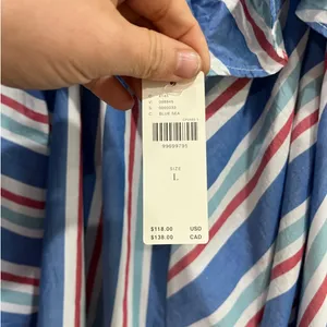 Anthropologie Celandine Stripe Sundress Colorful‎ Cotton Midi Dress Boho Sz L thumbnail 7