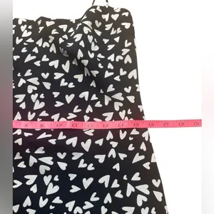 Abercrombie & Fitch Julia Heart Print Valentines Slip Mini Dress Small Black thumbnail 8