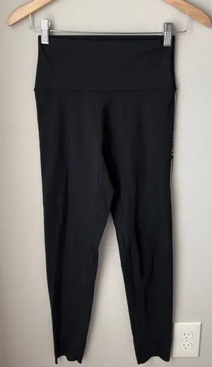 Offline By Aerie Goals Logo Leggings Black Raw Hem Medium thumbnail 1