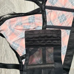 Victoria's Secret Longline Plaid Lace‎ Bustier Crop Large thumbnail 6
