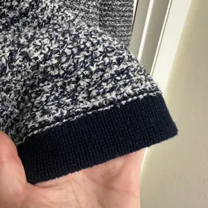 Loft | Women's Navy Blue White Marled Open Front Knit Cardigan Sweater, S thumbnail 6