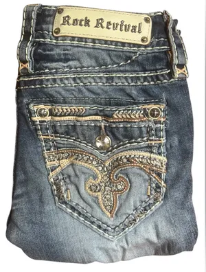 Rock Revival Jeans Size 23/31 Used thumbnail 2