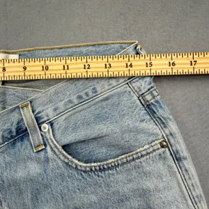 AGOLDE Criss Cross Upsize Jeans Light Wash Blue High Rise Straight Leg Size 28‎ thumbnail 4