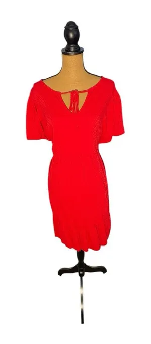 Knox Rose Red Babydoll Dress XXL Tiered Ruffle Coquette Romantic Boho thumbnail 1