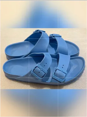 Birkenstock Sky Blue Double-Strap Slide Sandals thumbnail 4