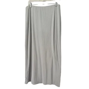 Abercrombie & Fitch Baby Blue Ribbed Pull On Maxi Skirt Size Large Stretchy thumbnail 3