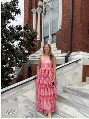 Anthropologie Hutch Outline Tiered Maxi Gown- size 4 thumbnail 2