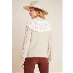 Anthropologie Suzanne Pointelle Sweater NEW thumbnail 2