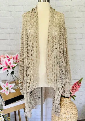 Free People Crochet Cardigan thumbnail 1