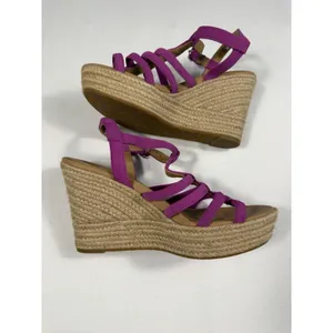 UGG Cressida Pink Purple Strappy 3"Wedges‎ Summer Vacation Casual Cute Size 7.5 thumbnail 7