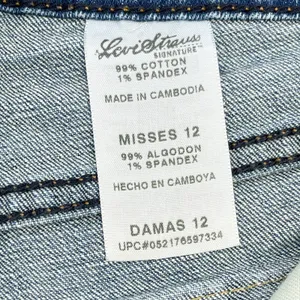 Y2K Levi Strauss Signature Womens Jeans 12 Bootcut Flap Pocket Stretch Indie thumbnail 9