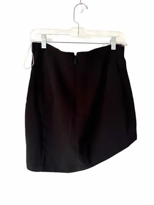House of CB Ramirez Crepe Black Mini Skirt Button Down size medium thumbnail 3