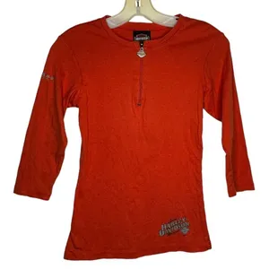 Harley Davidson Orange Cotton‎ Shirt thumbnail 1