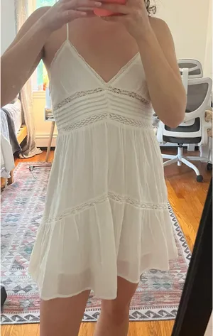 ZARA White Dress Mini thumbnail 3