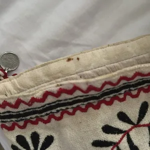 Free People Emmie White Cotton Crossbody Bag with Chain Strap thumbnail 10