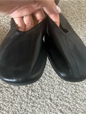 New Reformation Blaine Flat Black Leather Size 8 thumbnail 7