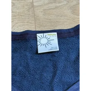 EUC Aerie Offline long sleeve blue cinch front terrycloth sweatshirt Cropped XL thumbnail 3