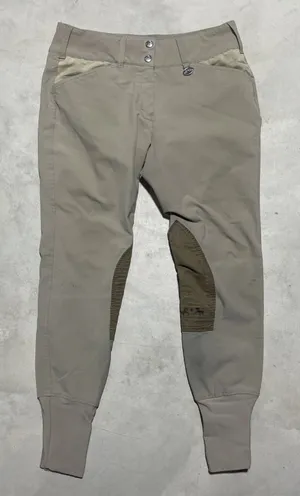 EQUINE COUTURE Beige Dressage Breeches Size 28 Natasha Horse Equestrian Rider thumbnail 1