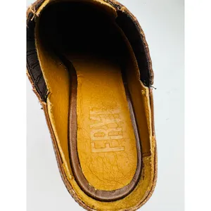 Frye Sacha Brown Leather Western Mule Booties Cowgirl Shoes Size 7 thumbnail 4