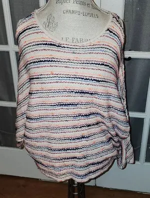 Anthropologie Postmark Womens Malu Soacedyed Cold Shoulder‎ Top XL thumbnail 1