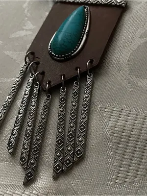 Paparazzi Necklace & Earrings Set Enchantingly Tribal Turquoise Western thumbnail 2