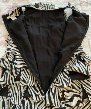 Y2K Animal Print Silk Blend Sheath Mini Dress, size S thumbnail 6