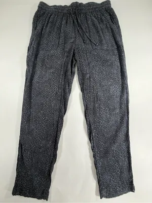 prAna Breathe Wide‎ Leg Lounge Pants Heather Gray Boho Crinkle Pull On Womens S thumbnail 1