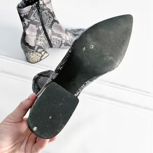 Steve Madden Edith Snake Print Ankle Booties Pointed Toe Block Heel Western Glam thumbnail 6