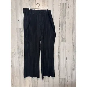 Black Pinstripe Dress Pants Women’s Size 20WT Career Work Straight Leg Trousers thumbnail 6