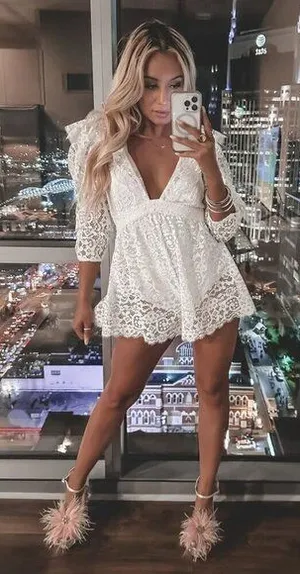 FOR LOVE & LEMONS Santo Romper in White Size XX-Small NWT thumbnail 1