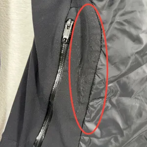 Lululemon Fluff the V Hooded Jacket Black Quilted Puffer Hybrid Full Zip Women L thumbnail 3