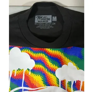 Billionaire Boy's Club Black Rainbow ‘Have A Nice Trip’ Trippy Rave Festival Short Sleeve Tee T-Shirt Top Size M 🍄✨ thumbnail 3