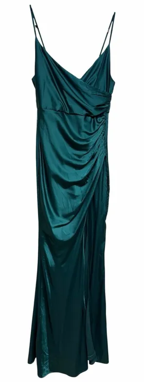 Baltic Born Monet Satin‎ Gown Emerald Green Women's Size Small thumbnail 1