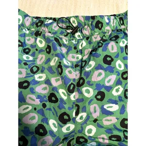 Diane Von Furstenberg Jogger Cargo Pants L Green Harem Bloomer Ankle Tie DVF thumbnail 7