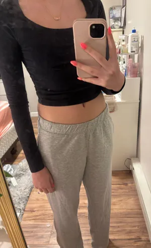 grey wide leg sweatpants Gray thumbnail 2