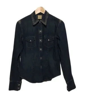 BKE The Buckle embroidered denim shirt size small thumbnail 1