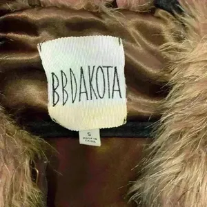 BB Dakota faux fur vest sz S fall winter old money preppy thumbnail 2
