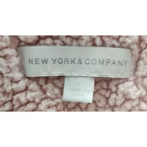 New York Company‎ Light Pink Hooded Puffer Vest Women's Size L Sherpa Lined thumbnail 4