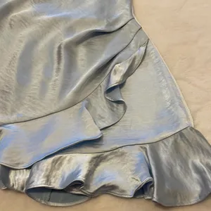 American Threads Light Blue Satin Ruffle Romper thumbnail 2
