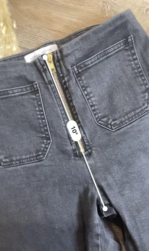 Honey Punch High Rise Zipper Black Flare Jeans thumbnail 4