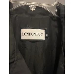 Vintage Towne London Fog Trench Coat Black Double Breasted Women’s 12 Regular thumbnail 3