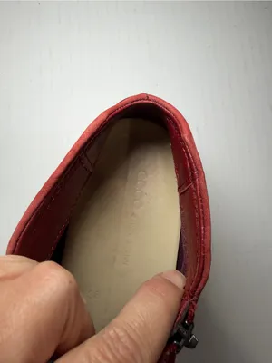 Ecco Women’s Slip-On Ankle Booties in Red Suede thumbnail 3