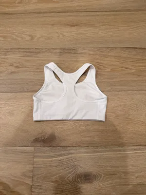 Nike White Sports Bra Dri-Fit thumbnail 2