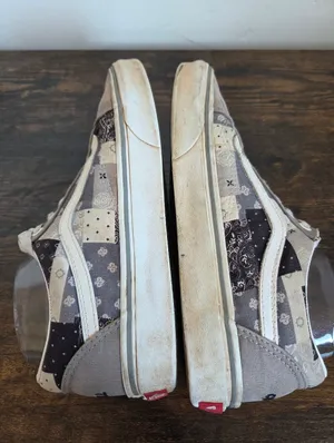 Vans Patchwork Sneakers Low Top Gray Custom Chill Chupapi Unisex M 7.5 W 9 thumbnail 6
