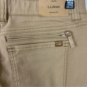 NWT L.L.Bean Favorite Fit Tan Cargo Pants Size 6 Petite thumbnail 13