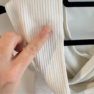 Maje Manhattan Blanc‎ Ribbed Two Way Top Size 2 thumbnail 5