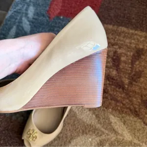 Tory Burch Burnt Almond Jade 85MM Peep Toe Wedge thumbnail 5
